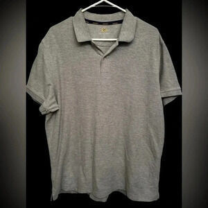 Club Room estate performance grey pique knit polo shirt